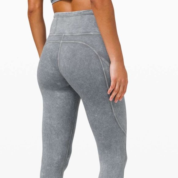 lululemon athletica Pants - NWT Lululemon 25" high rise fast and free ice dye asphalt grey sz 6